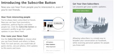 Facebook's Subscribe Button