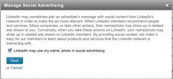 Manage LinkedIn's social advertising permissions