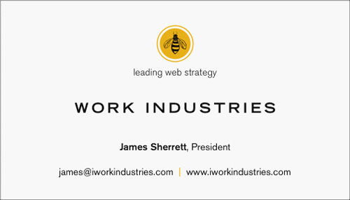 Work Industries Business Cards