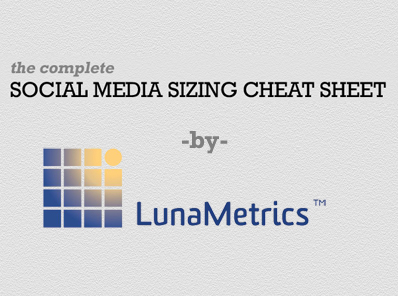 Social Media Image Sizing Chart by Luna Metrics